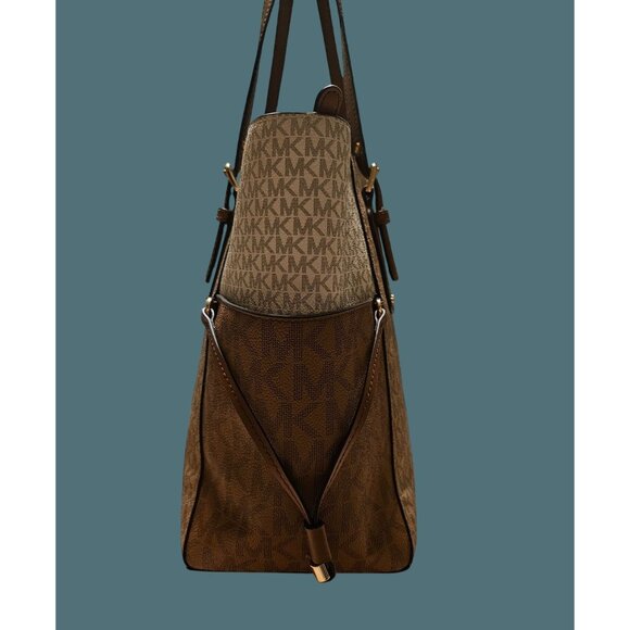 Michael Kors Voyager Color Block Signature Logo Tote Shoulder Bag - Picture 3 of 16